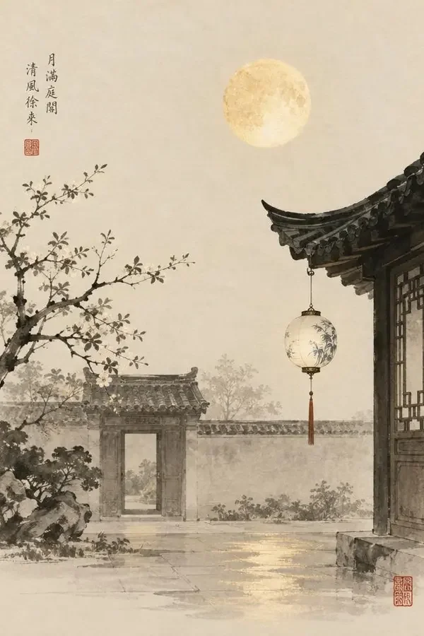 陶月·庭院月色封面图